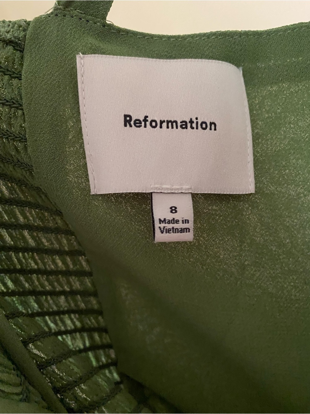 Reformation Olive Green Square-Neck Ailany Dress - Picture 6 of 9